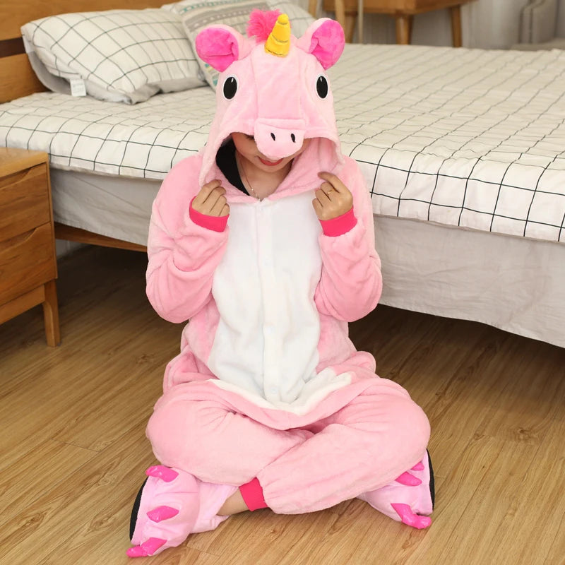 Pink Cartoon Pajamas Onesies