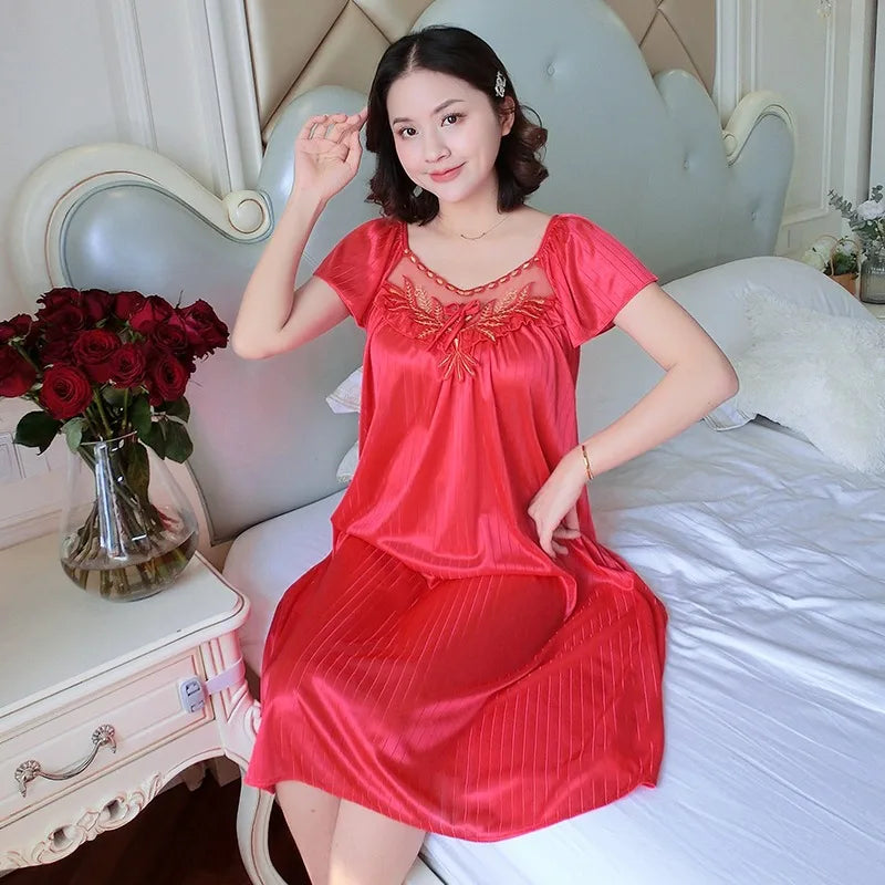 Ladies Ice Silk Nightgowns