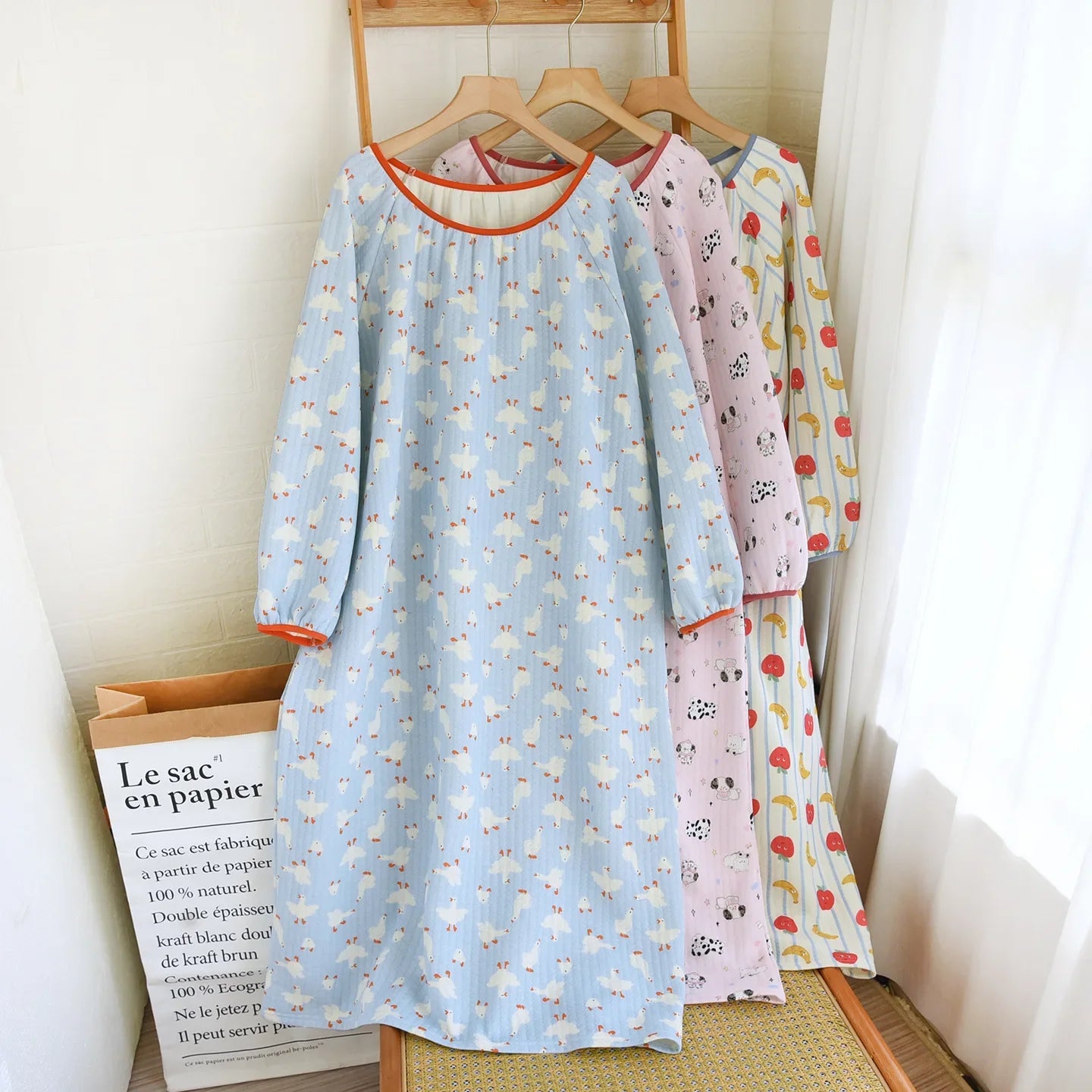 One Size Warm Cotton Loose Housedress