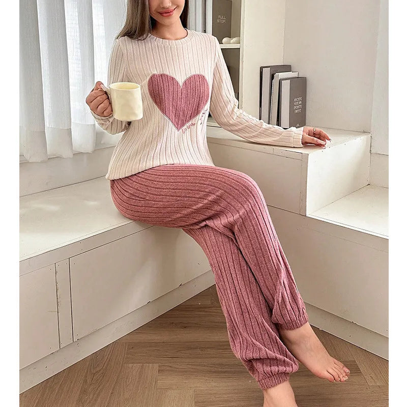 Women Casual and Comfortable Heart Shaped Home Clothes