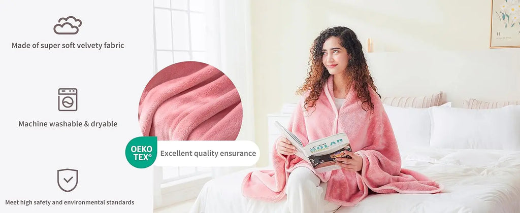 Shawl Blanket Pillow 2-in-1 with Sleeves  Wearable Adult Snuggie Coat Poncho