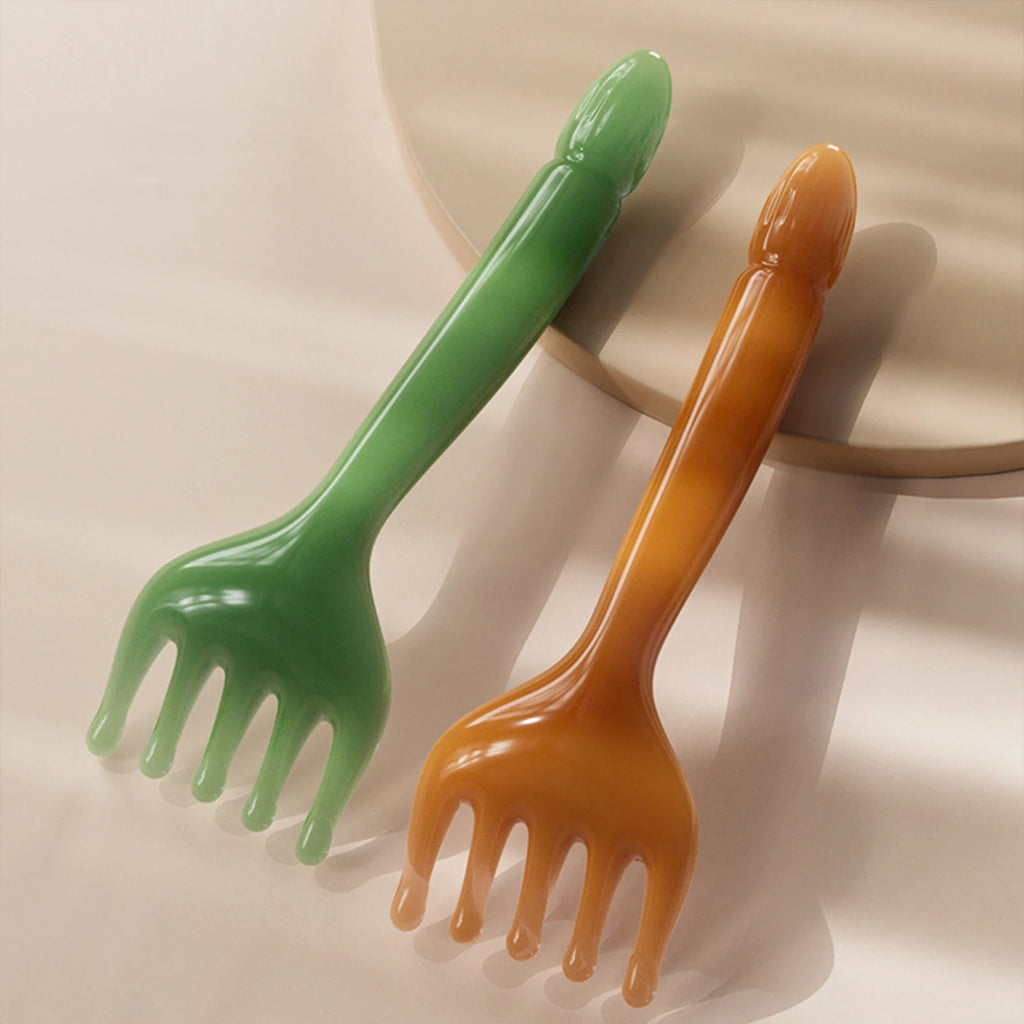 Face 5 Claw Resin Meridian Massage Brush Gua Sha Acupoint Unblocking Facial Tools Hair Scalp Massager Stress Relief Tools