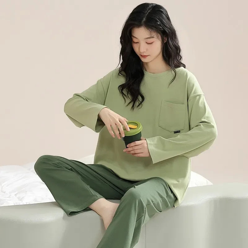 Long-sleeved Pants Leisure Cotton Homewear