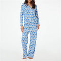 Playful Monkey Preppy Pajama Two-Piece Lounge Set