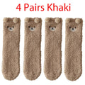 Kawaii 3D Bear Cute Animal Thick Fleece Fuzzy Socks