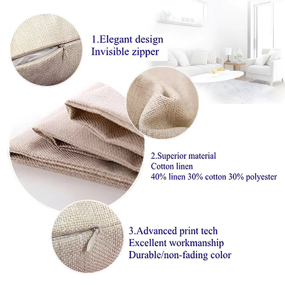 Linen Soft Breathable Decorative Case