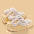 Cute Rabbit Fuzzy Slippers Women Detachable Washable House Shoes