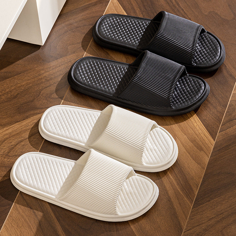 Rhombus Striped Non-slip Bathroom Slippers