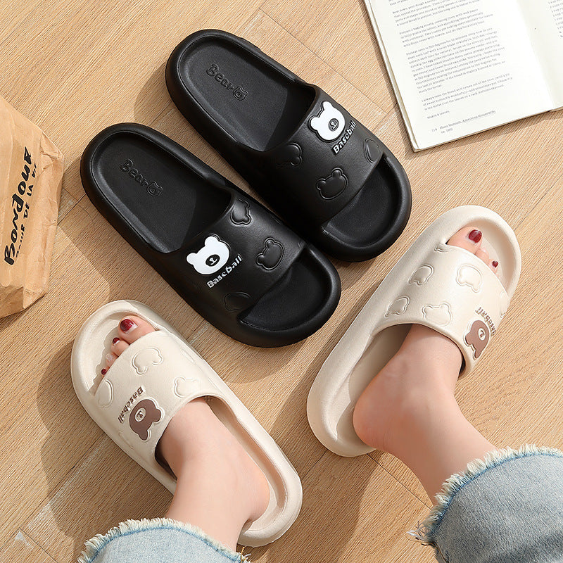 Thick-soled Non-slip Cute Cartoon Bear Shoes