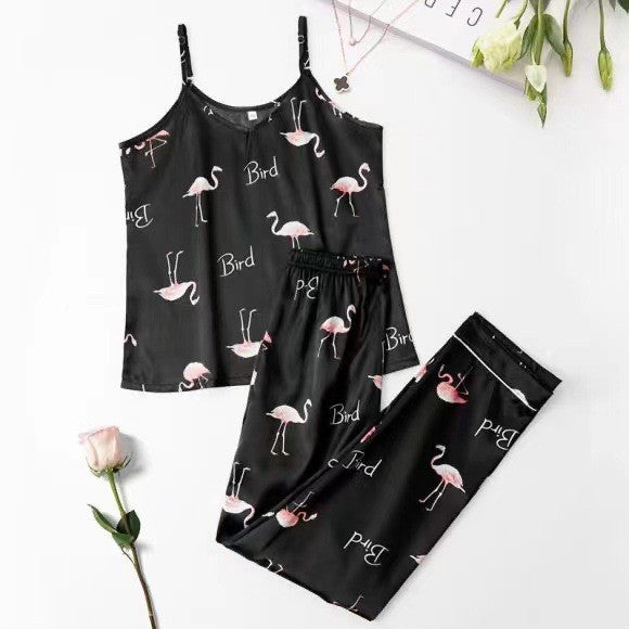 Silk Camisole Trousers Home Wear Two-piece Set