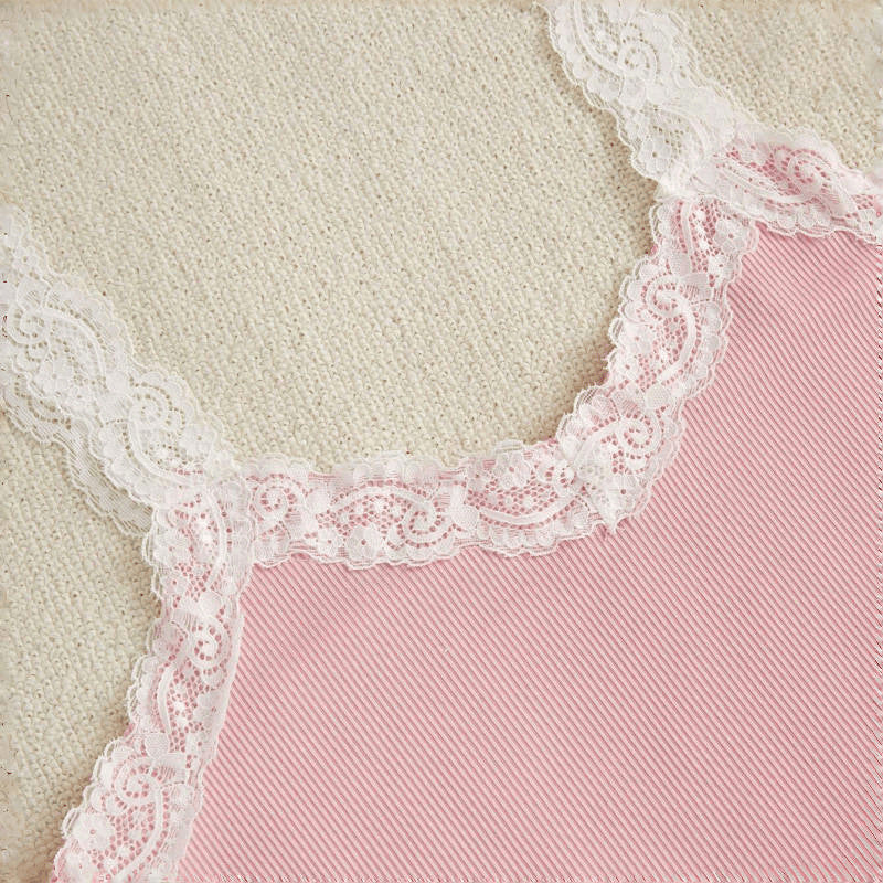 Sexy Floral Lace Sling Three-piece Set Pajamas