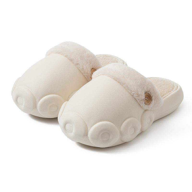 Fluffy Bear Detachable Washable House Slippers