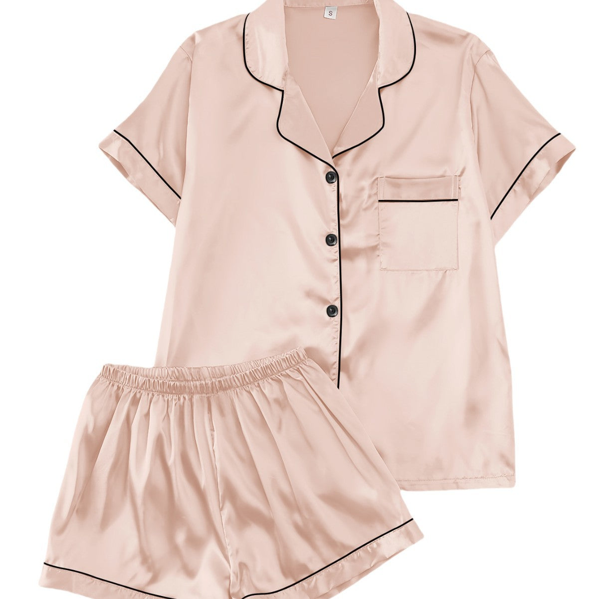 Short-sleeve Satin Three-piece Pajama Sets