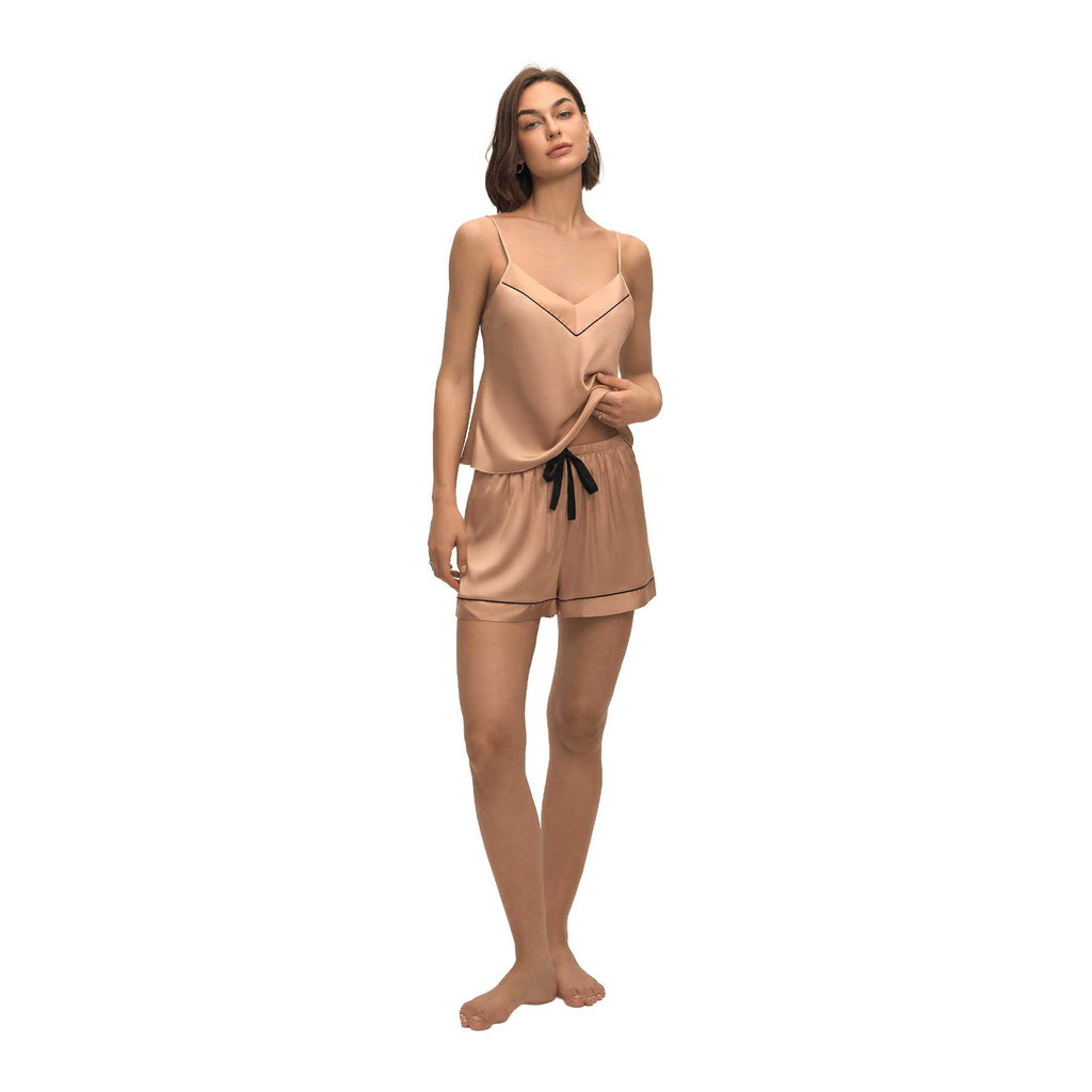 Suspender Shorts Two Piece Pajama And Loungewear Set