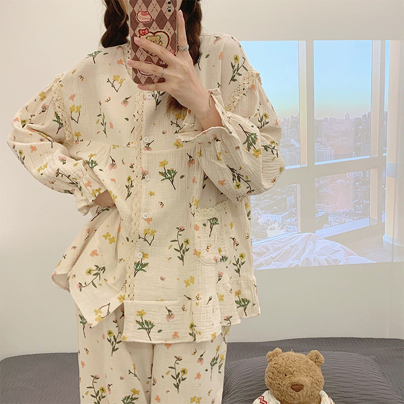 Floral Viscose Pajama Set