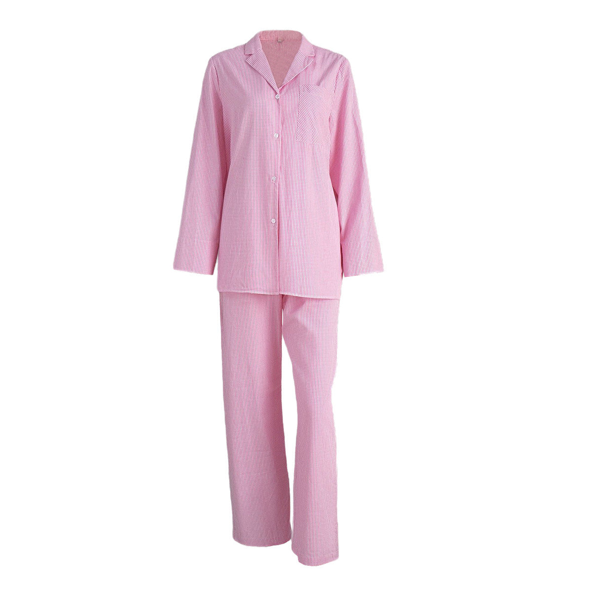 Gingham Cozy Long Sleeve Long Pants Comfort Pajama Set