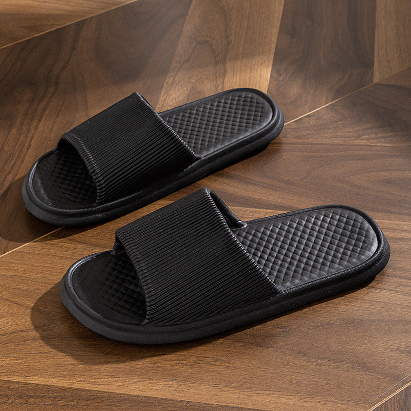 Rhombus Striped Non-slip Bathroom Slippers