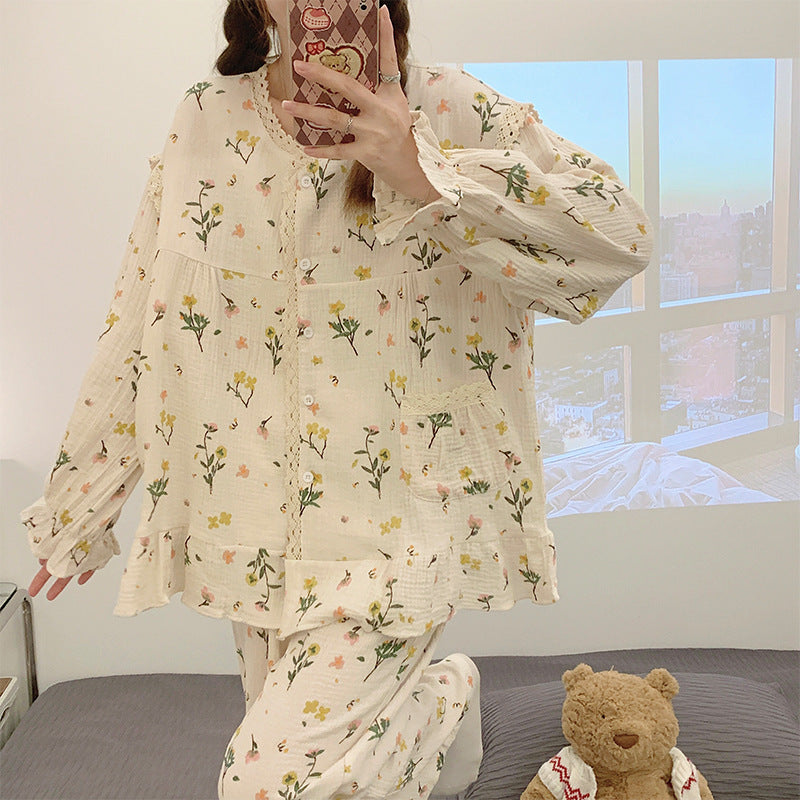 Floral Viscose Pajama Set
