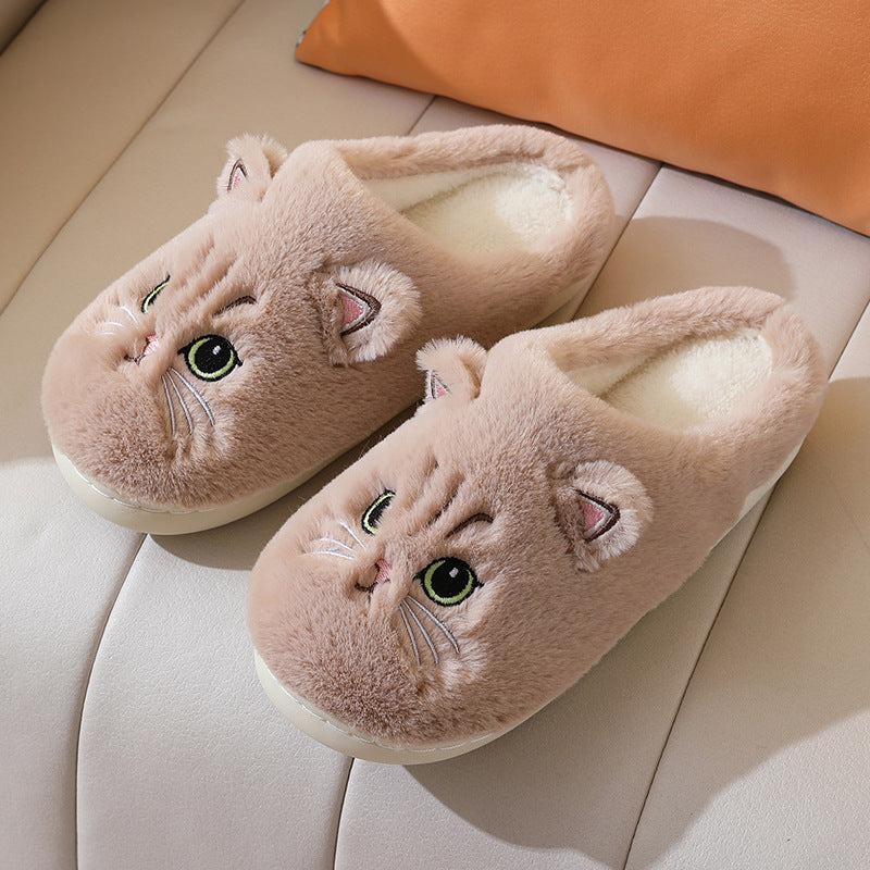 Plush Cute Cat Slippers