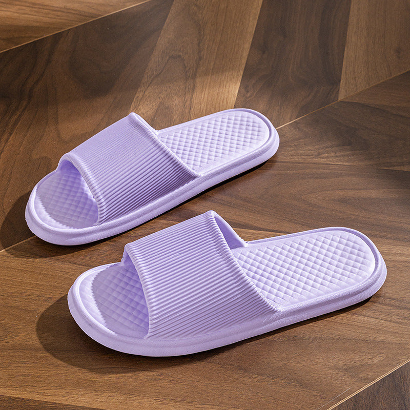 Rhombus Striped Non-slip Bathroom Slippers