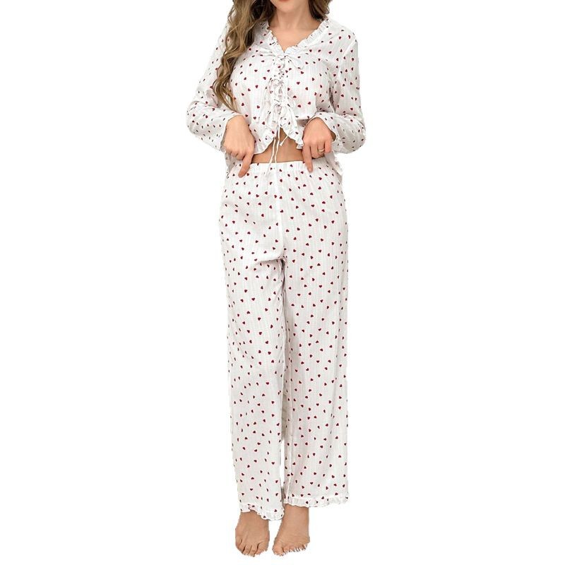 Sweet Heart-Print Pajama Set