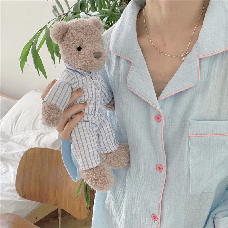 The Cutest Solid Color Long-sleeved Trousers Pajamas